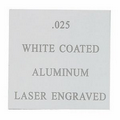 White Coated Aluminum Engraving Sheet Stock (12"x24"x0.025")